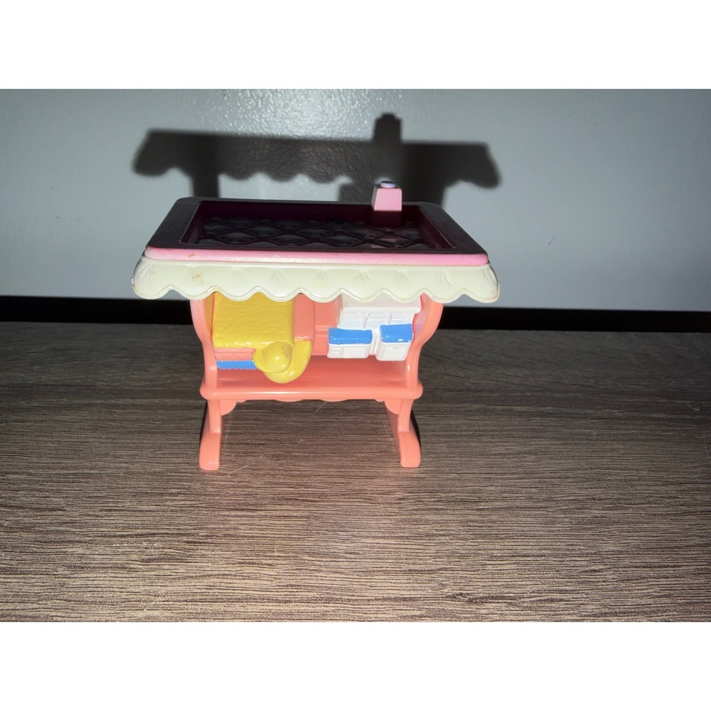 Fisher Price Loving Family Dollhouse Pink Changing Table Nursery Furniture VTG